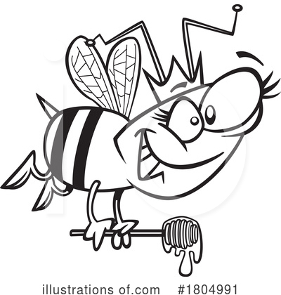 Bee Clipart #1804991 by toonaday