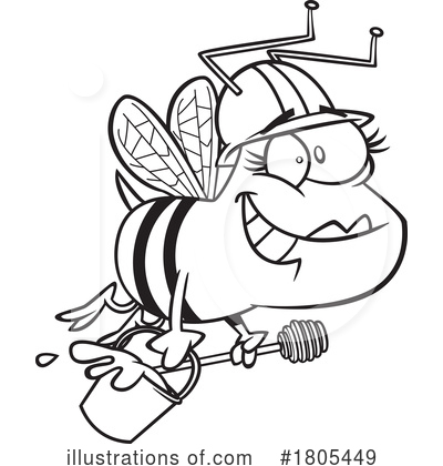 Bee Clipart #1805449 by toonaday