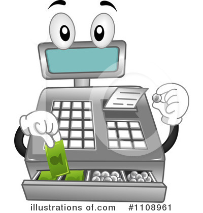 Royalty-Free (RF) Cash Register Clipart Illustration by BNP Design Studio - Stock Sample #1108961