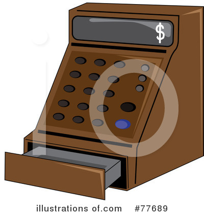 Royalty-Free (RF) Cash Register Clipart Illustration by Pams Clipart - Stock Sample #77689