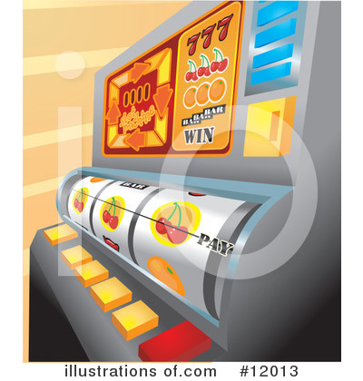 Slot Machine Clipart #12013 by AtStockIllustration