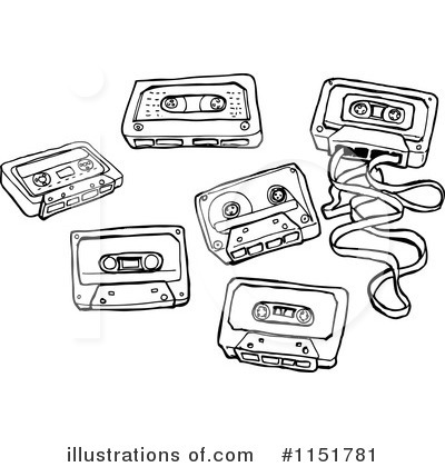 Royalty-Free (RF) Cassette Clipart Illustration by lineartestpilot - Stock Sample #1151781