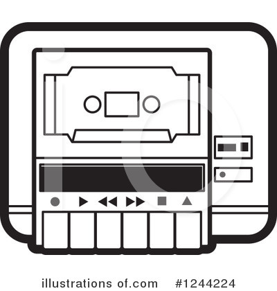 Royalty-Free (RF) Cassette Clipart Illustration by Lal Perera - Stock Sample #1244224