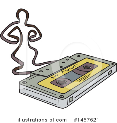 Royalty-Free (RF) Cassette Clipart Illustration by patrimonio - Stock Sample #1457621