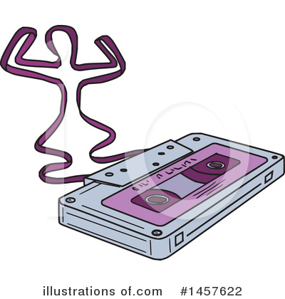 Royalty-Free (RF) Cassette Clipart Illustration by patrimonio - Stock Sample #1457622