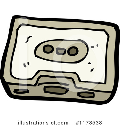 Royalty-Free (RF) Cassette Tape Clipart Illustration by lineartestpilot - Stock Sample #1178538