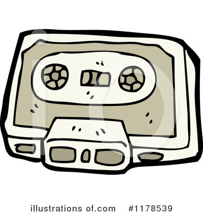 Royalty-Free (RF) Cassette Tape Clipart Illustration by lineartestpilot - Stock Sample #1178539