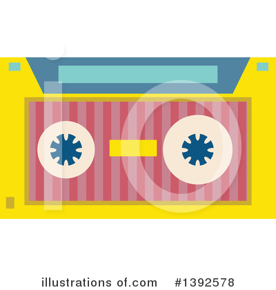 Royalty-Free (RF) Cassette Tape Clipart Illustration by BNP Design Studio - Stock Sample #1392578