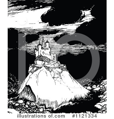 Royalty-Free (RF) Castle Clipart Illustration by Prawny Vintage - Stock Sample #1121334