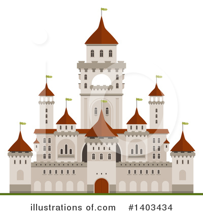 Royalty-Free (RF) Castle Clipart Illustration by Vector Tradition SM - Stock Sample #1403434
