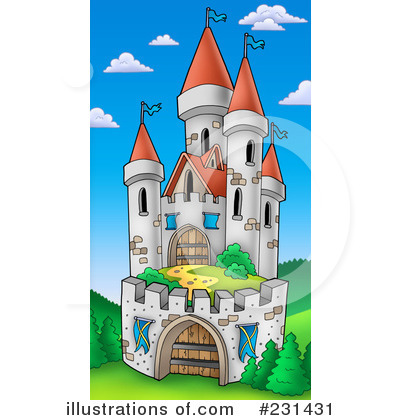 Royalty-Free (RF) Castle Clipart Illustration by visekart - Stock Sample #231431