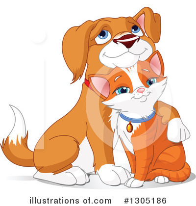 Kitten And Puppy Clipart #1305186 by Pushkin