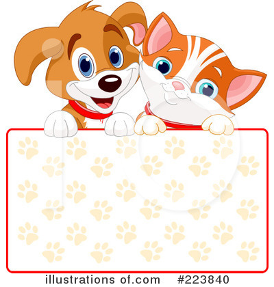 Royalty-Free (RF) Cat And Dog Clipart Illustration by Pushkin - Stock Sample #223840