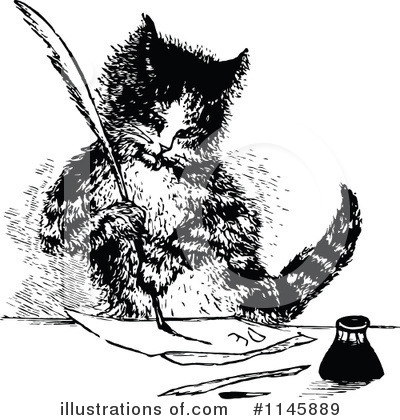 Royalty-Free (RF) Cat Clipart Illustration by Prawny Vintage - Stock Sample #1145889