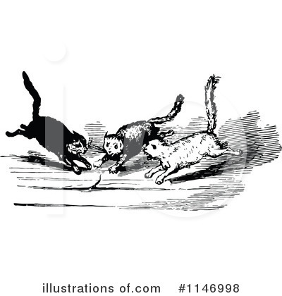 Royalty-Free (RF) Cat Clipart Illustration by Prawny Vintage - Stock Sample #1146998