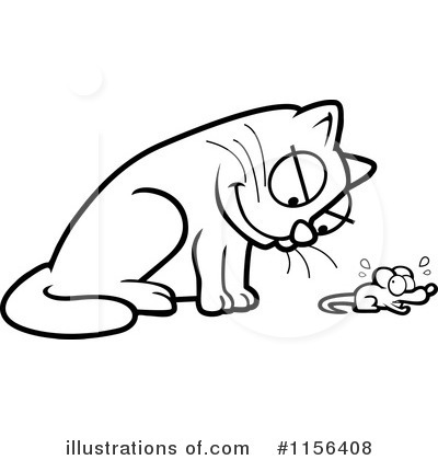 Cat And Mouse Clipart #1156408 by Cory Thoman