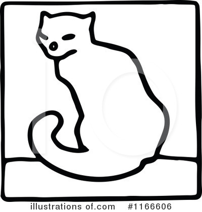 Royalty-Free (RF) Cat Clipart Illustration by Prawny Vintage - Stock Sample #1166606