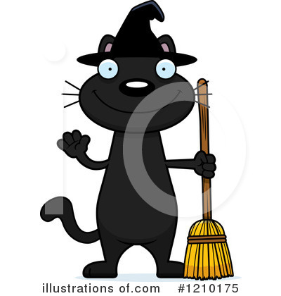 Witch Cat Clipart #1210175 by Cory Thoman