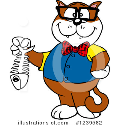 Royalty-Free (RF) Cat Clipart Illustration by LaffToon - Stock Sample #1239582