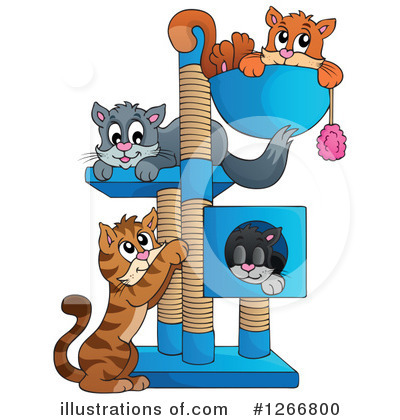 Royalty-Free (RF) Cat Clipart Illustration by visekart - Stock Sample #1266800