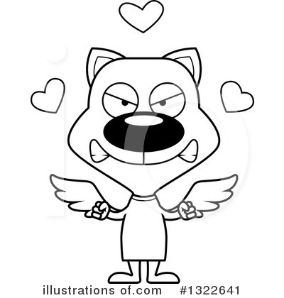 Cupid Cat Clipart #1322641 by Cory Thoman