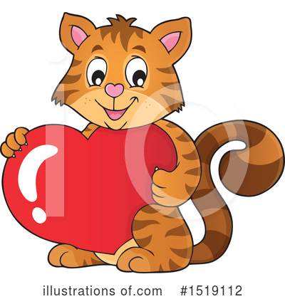 Royalty-Free (RF) Cat Clipart Illustration by visekart - Stock Sample #1519112