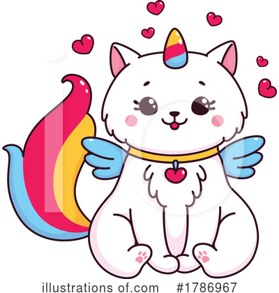 Unicorn Cat Clipart #1786967 by Vector Tradition SM