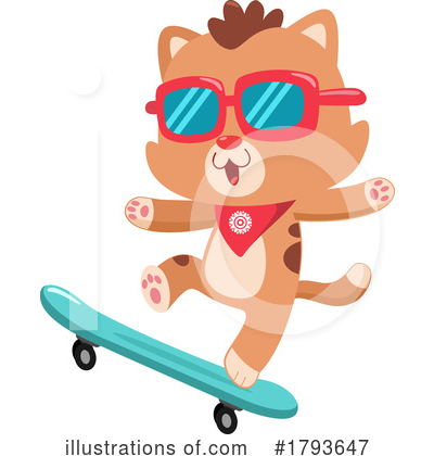 Skateboard Clipart #1793647 by Hit Toon