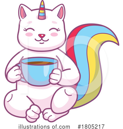 Unicorn Cat Clipart #1805217 by Vector Tradition SM