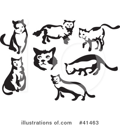 Royalty-Free (RF) Cat Clipart Illustration by Prawny - Stock Sample #41463