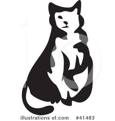 Royalty-Free (RF) Cat Clipart Illustration by Prawny - Stock Sample #41483