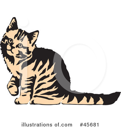 Royalty-Free (RF) Cat Clipart Illustration by pauloribau - Stock Sample #45681
