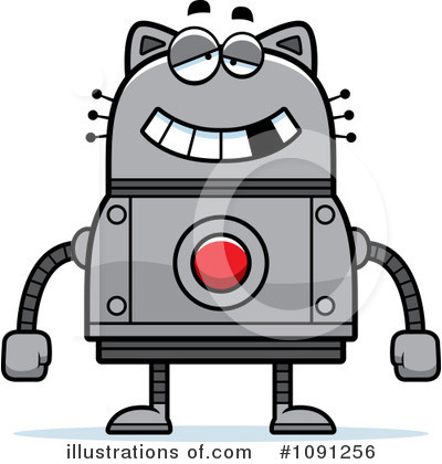 Royalty-Free (RF) Cat Robot Clipart Illustration by Cory Thoman - Stock Sample #1091256