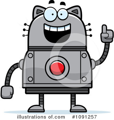 Royalty-Free (RF) Cat Robot Clipart Illustration by Cory Thoman - Stock Sample #1091257