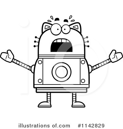 Cat Robot Clipart #1142829 by Cory Thoman