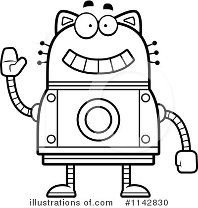 Cat Robot Clipart #1142830 by Cory Thoman