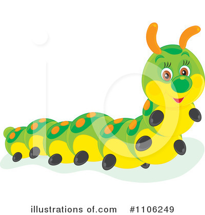 Royalty-Free (RF) Caterpillar Clipart Illustration by Alex Bannykh - Stock Sample #1106249