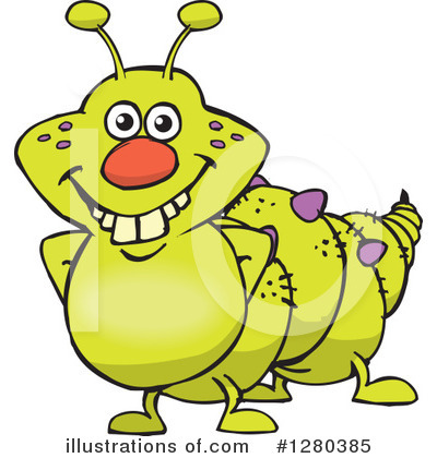 Royalty-Free (RF) Caterpillar Clipart Illustration by Dennis Holmes Designs - Stock Sample #1280385