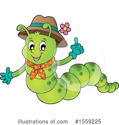 Royalty-Free (RF) Caterpillar Clipart Illustration by visekart - Stock Sample #1559225