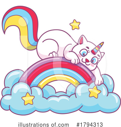 Unicorn Cat Clipart #1794313 by Vector Tradition SM