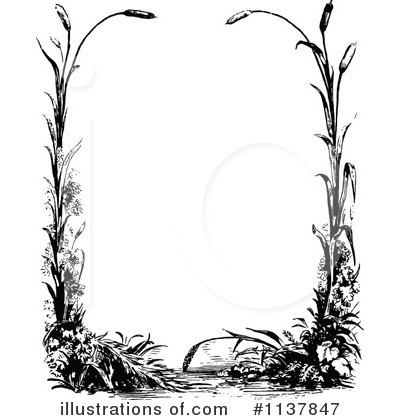 Royalty-Free (RF) Cattail Clipart Illustration by Prawny Vintage - Stock Sample #1137847