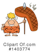 Cave Woman Clipart #1403774 by Hit Toon