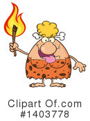 Cave Woman Clipart #1403778 by Hit Toon