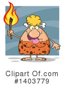 Cave Woman Clipart #1403779 by Hit Toon