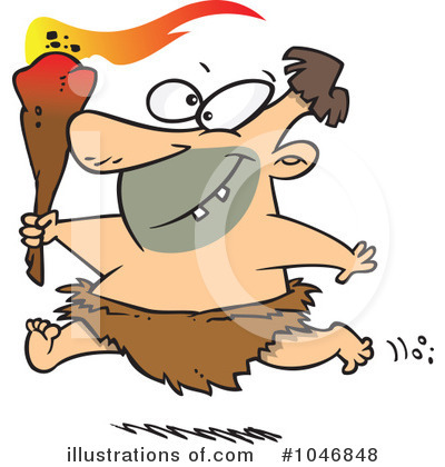 Royalty-Free (RF) Caveman Clipart Illustration by toonaday - Stock Sample #1046848