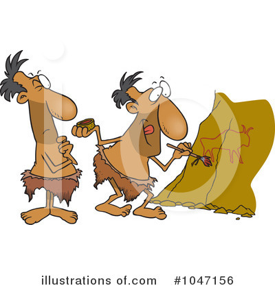 Royalty-Free (RF) Caveman Clipart Illustration by toonaday - Stock Sample #1047156
