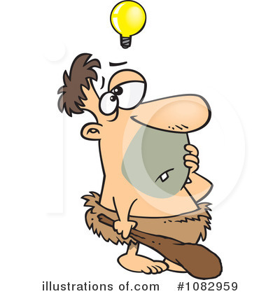 Royalty-Free (RF) Caveman Clipart Illustration by toonaday - Stock Sample #1082959