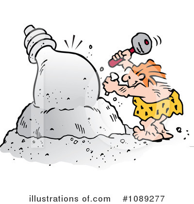Royalty-Free (RF) Caveman Clipart Illustration by Johnny Sajem - Stock Sample #1089277