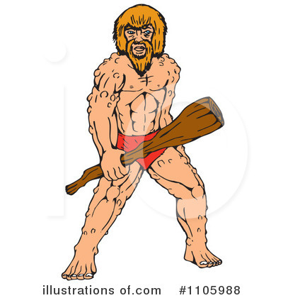 Neanderthal Clipart #1105988 by patrimonio