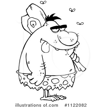 Royalty-Free (RF) Caveman Clipart Illustration by Hit Toon - Stock Sample #1122082